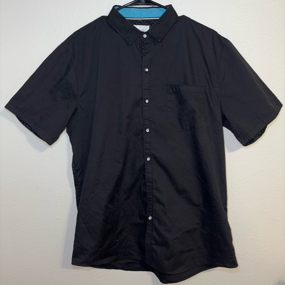 Black and blue button up shirt vintage